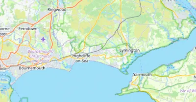 Map showing the location of Christchurch & Wimborne