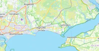Map showing the location of Christchurch & Wimborne