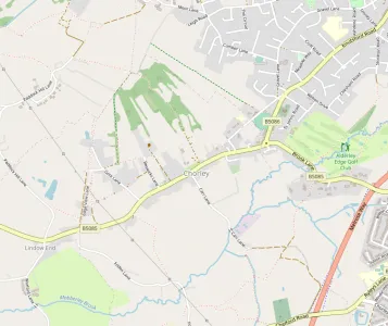 Map showing the location of Chorley Parish Council