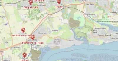 Map showing the location of South Essex Methodist Circuit