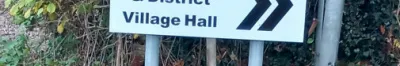 Sign pointing the way to Blakenhall and District Village Hall