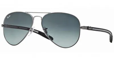 rb8307_029_71_tq Ray-Ban Aviator Carbon Fibre Matte Gunmetal / Grey Gradient Azure