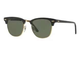 rb3016_W0365_tq Ray-Ban Clubmaster in Ebony with Crystal Green Lenses