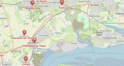 Map showing the location of Northampton Methodist District