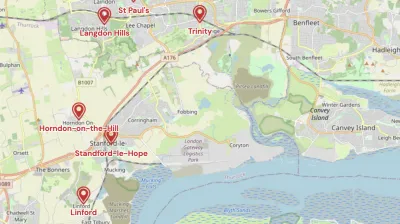 Map showing the location of Northampton Methodist District