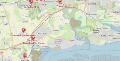 Map showing the location of Shropshire & Marches Methodist Circuit