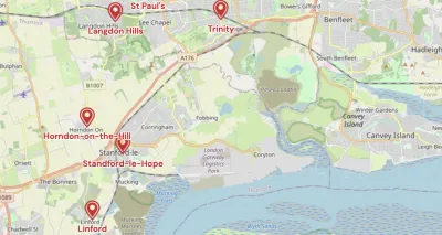 Map showing the location of Shropshire & Marches Methodist Circuit