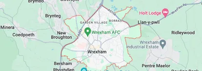 Map showing the location of Wrexham Methodist Circuit