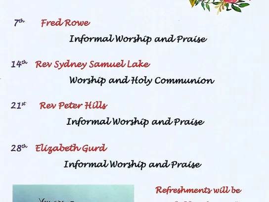 Sunday Services April 2024