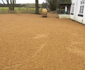 stone surfacing with roller