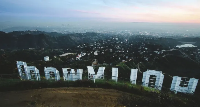 Hollywood, aerial, urban
