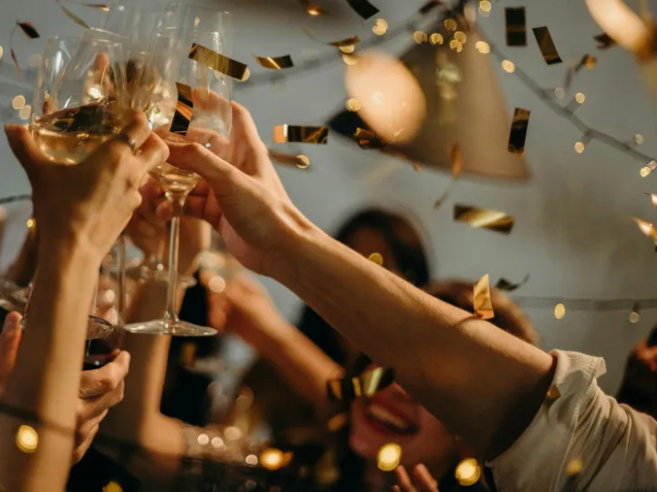People Toasting Wine Glasses