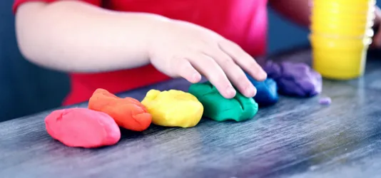Person Making Clay Figures