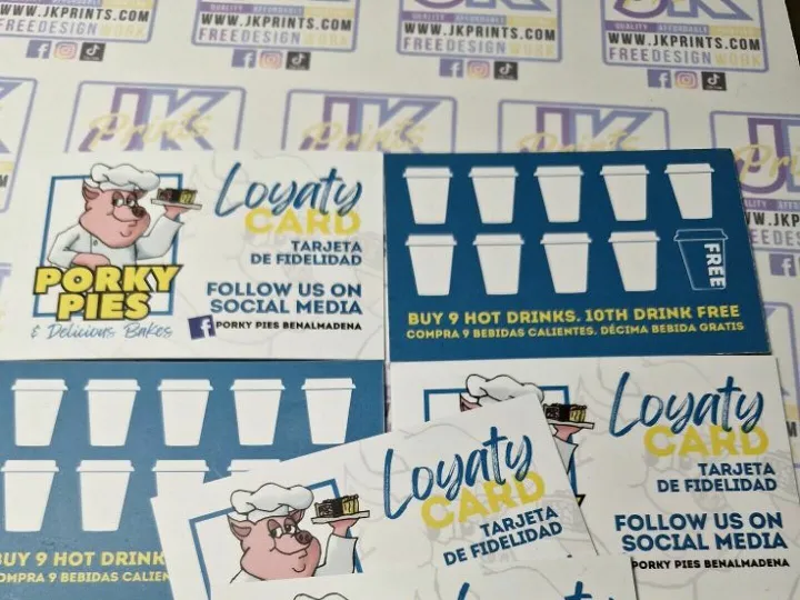 Porky Pies Loyalty Cards (Business Cards)