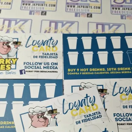 Porky Pies Loyalty Cards (Business Cards)