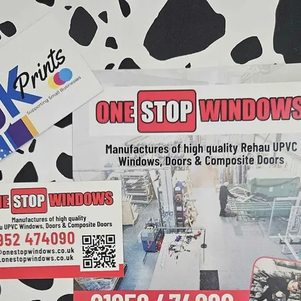 One Stop Windows A5 Flyers and Business Cards
