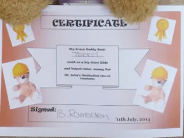 TEDDY CERTIFICATE RJ