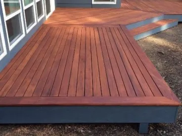 Decking with built-in planters