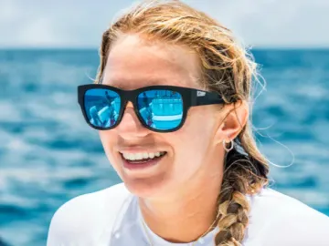 Woman wearing Costa sunglasses