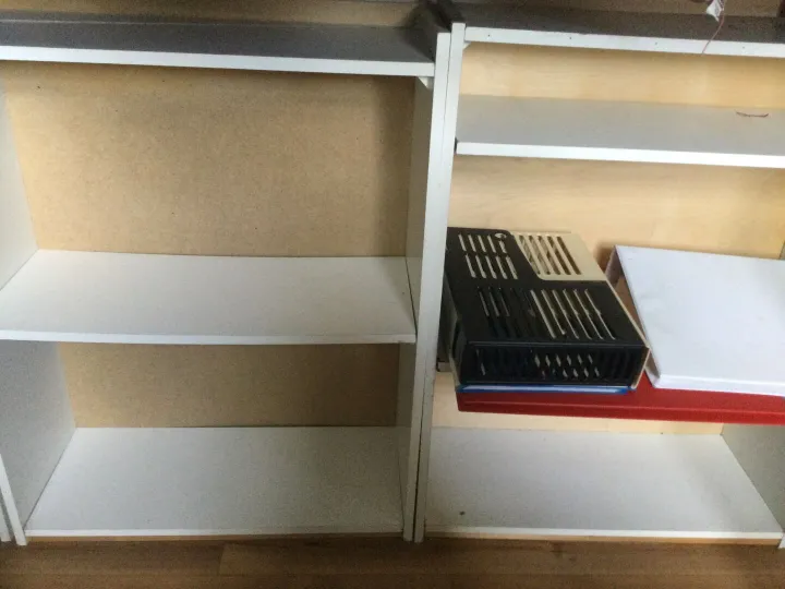 Items free to a good home! – White homemade shelving units n/r
