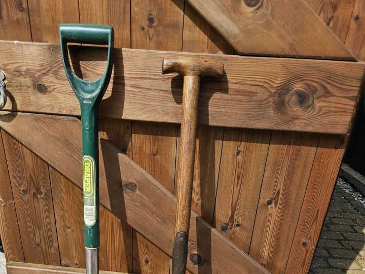 Items for sale &ndash; Heavy wooden digging spade /Stainless steel digging fork &pound;15.00