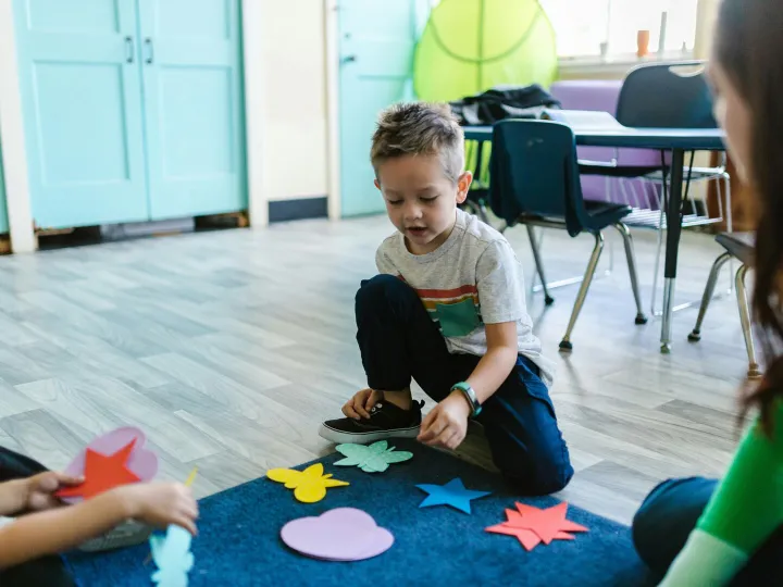 Children engage in interactive learning with