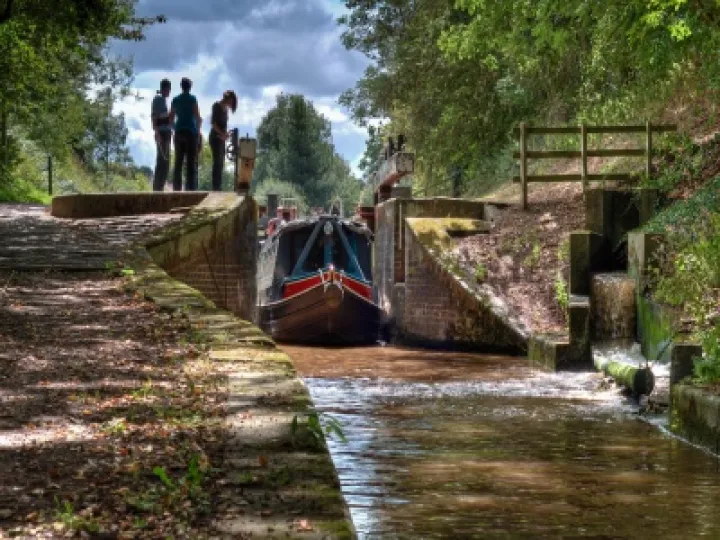 Audlem canal lock