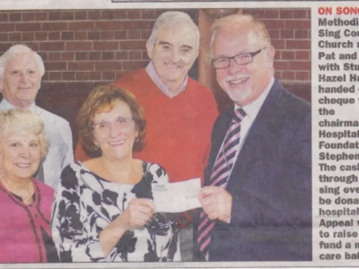 On Song &ndash; Higham donation to Barnsley NHS Foundation Trust