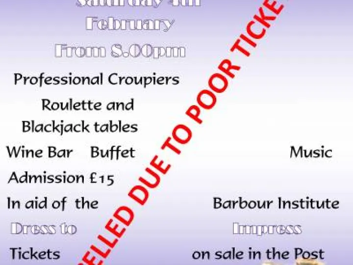 Casino Night Cancelled