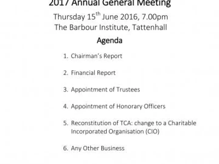 Tca Agm Agenda 150617
