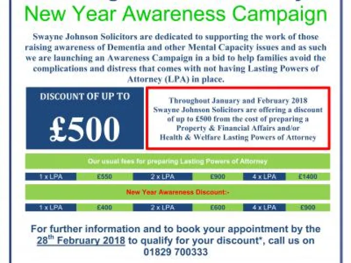 Poster A4   Lasting Power Of Attorney  tattenhall  January 2018