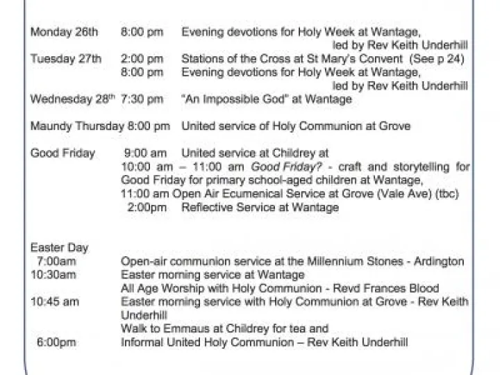 Holy Week Services