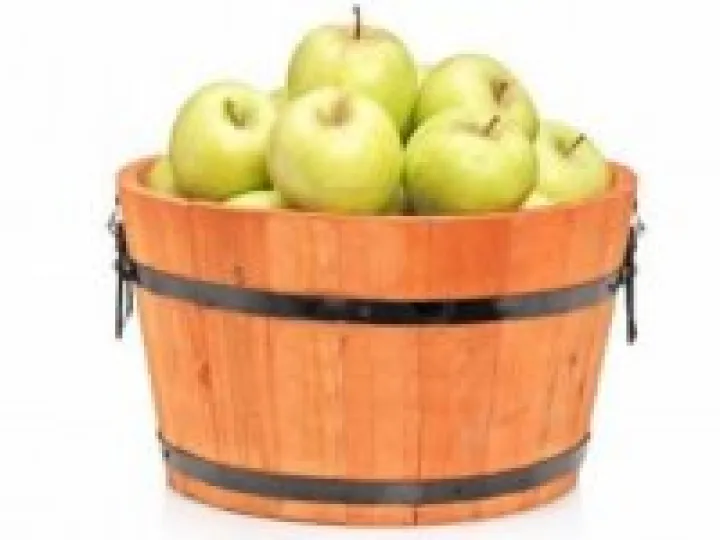 Apples in a barrel