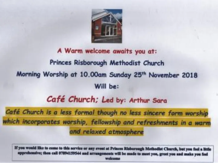 Cafe Church Nov 25th 2018