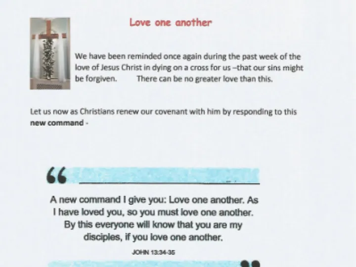 Love one another April 2020