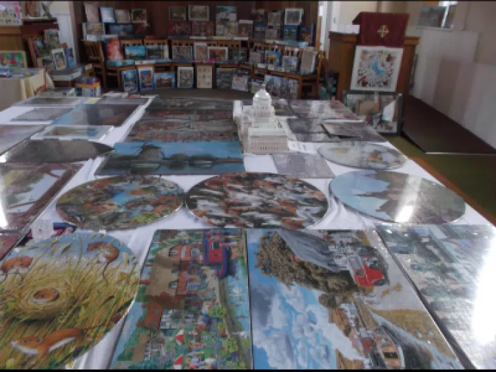 Puzzles on display in the chapel 3