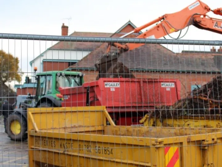 Top Soil into the Trailer