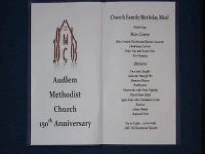 Anniversary menu