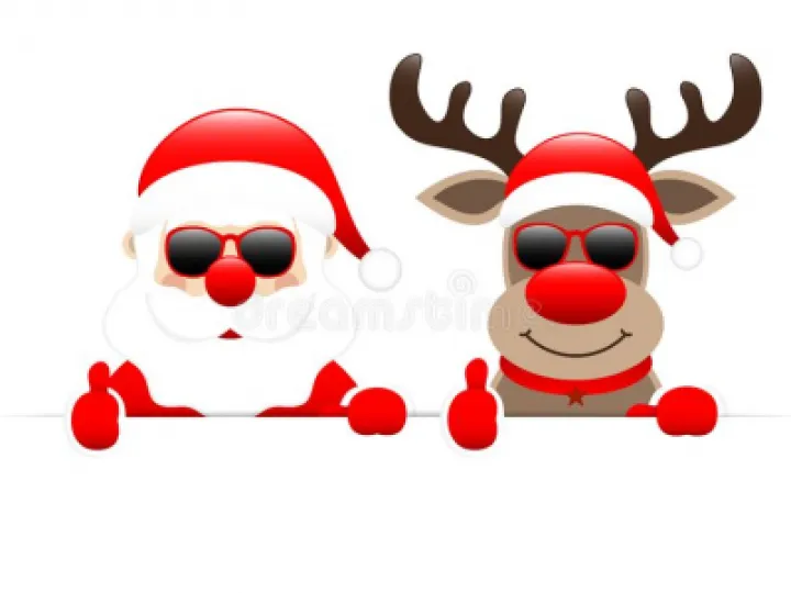 santa-reindeer-sunglasses-thumb-up-above-horizontal-banner-cute-159011523
