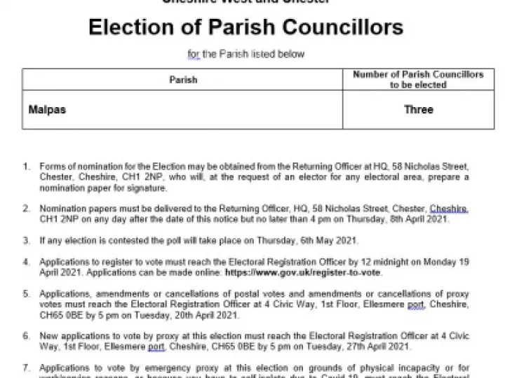 Notice of Election