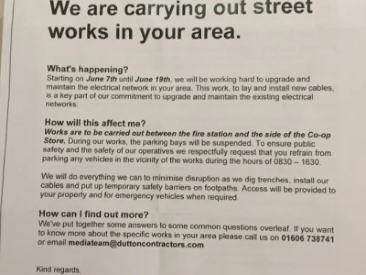 Road Works by the CO-OP