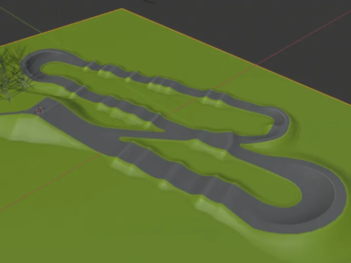Pump track design layout