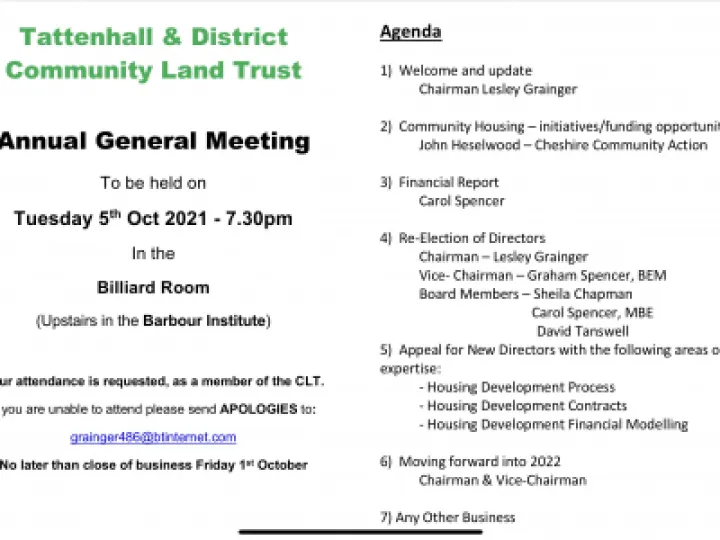 Community Land Trust Agenda