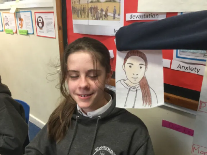 Julian Opie-inspired art