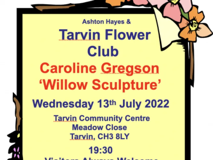Flower club poster 13 July