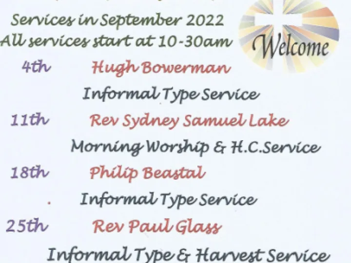 Services in September 2022 &ndash; informal note