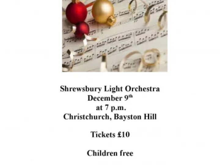 Bayston Hill Christmas 2022 concert poster