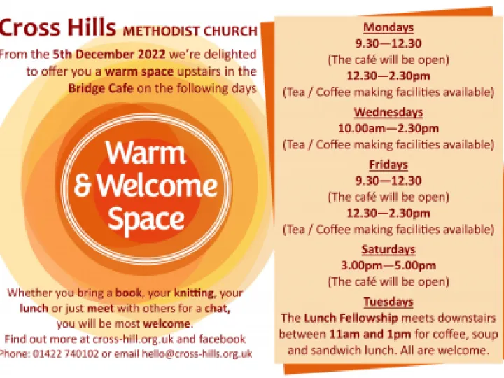 Cross Hills Warm and Welcome Space poster