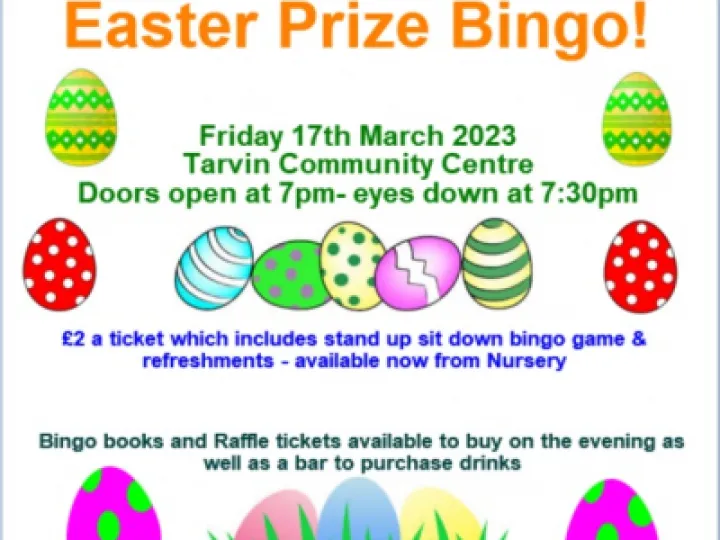 Pre school prize bingo Mar 2023