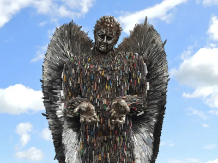 Knife Angel Statue